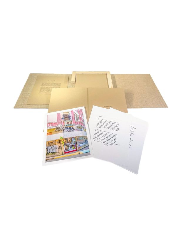 The 100 Yrs box open, with folders and letters