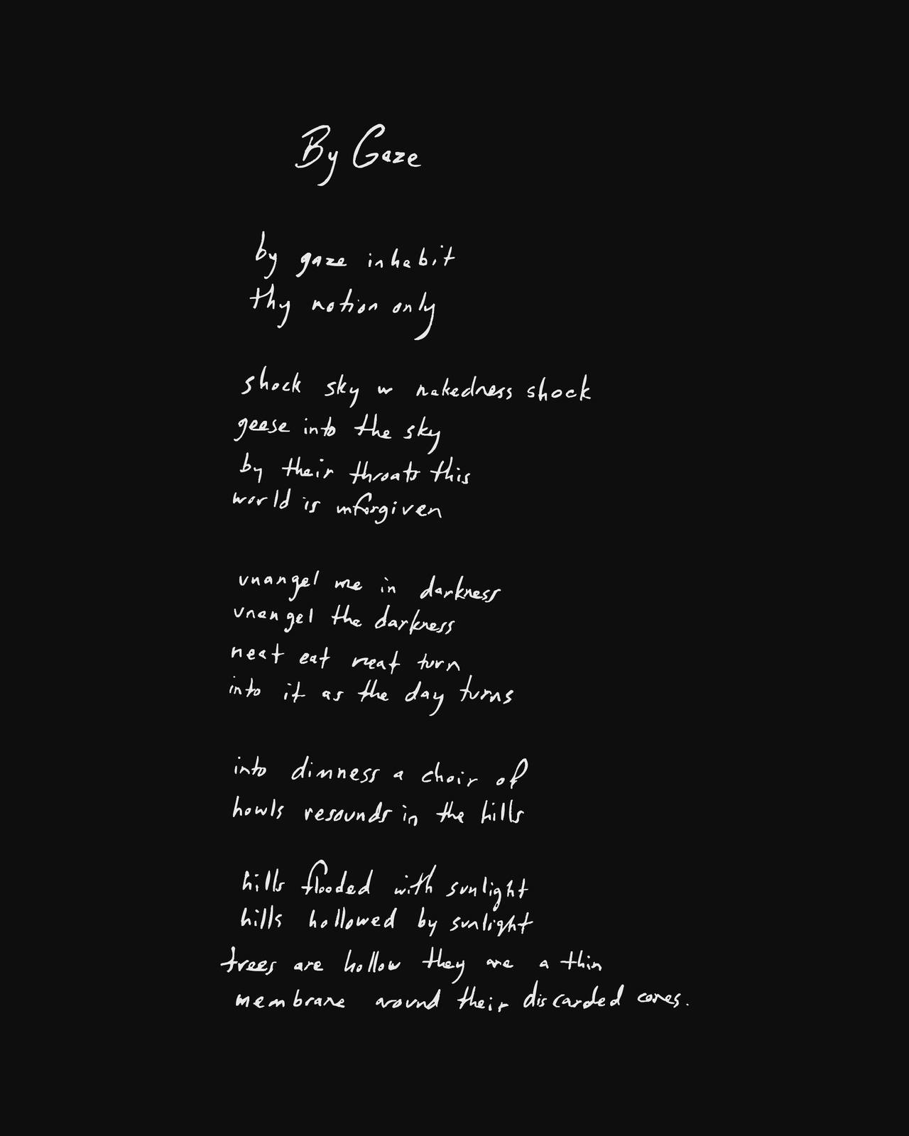 Poem plate in silver ink